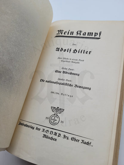 Mein Kampf Volksausgabe 1936 (Orig. Schutzumschlag)